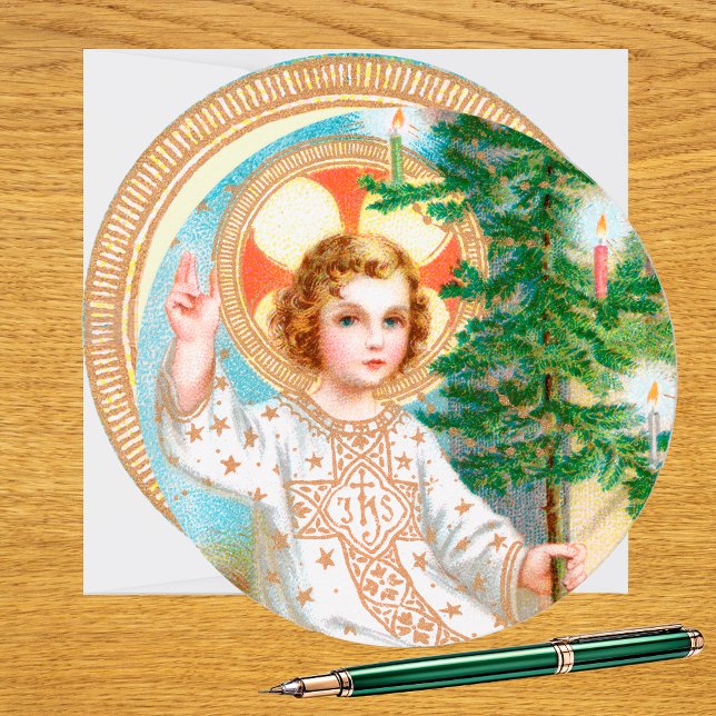 O Come, O Come, Emmanuel (Detail) Circular Advent  Card (Creator Uploaded)