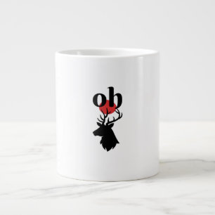 O Dear O Dear Red Artistic Expression Large Coffee Mug