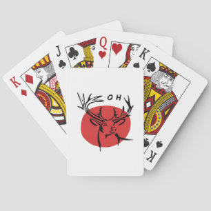 O Dear O Dear Red Retro Classic Design  Playing Cards