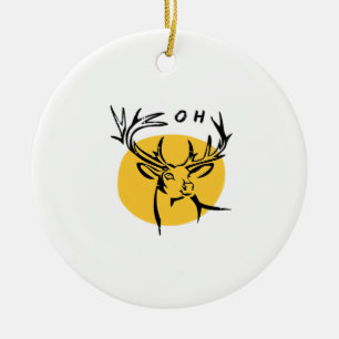 O Dear O Dear Yellow Artistic Style Ceramic Ornament