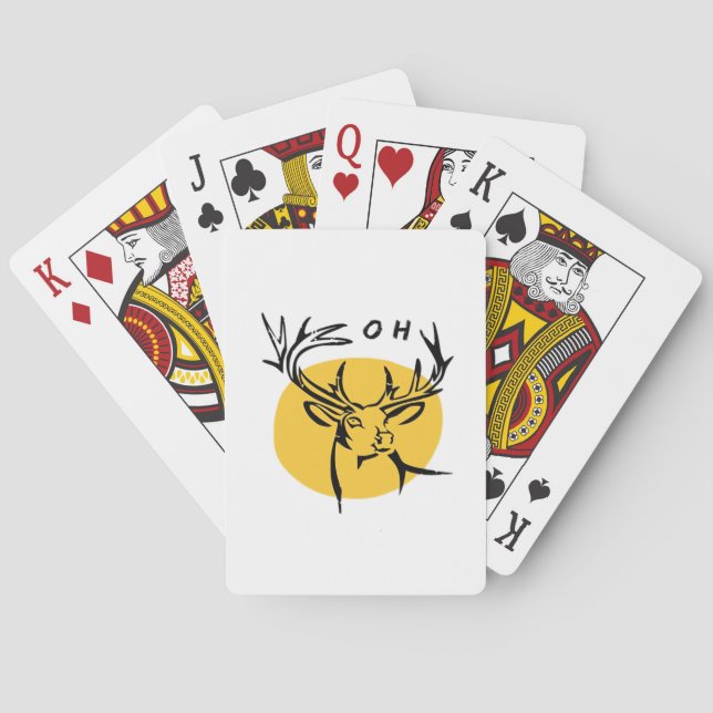 O Dear O Dear Yellow Artistic Style  Playing Cards (Back)