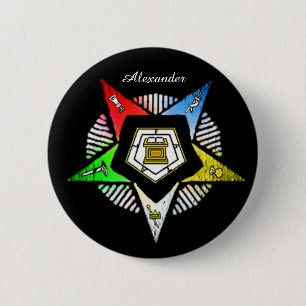 O.E.S~ 6 CM ROUND BADGE