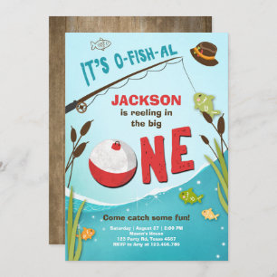 o-fish-al Fishing Birthday Invitation The big one