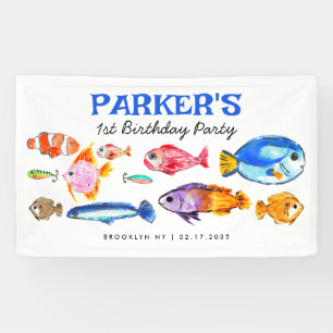 O-Fish-al Reel Fun Fishing Birthday Welcome Banner