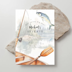 O-Fish-Ally 70th Birthday Fishing Invitation