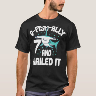 O Fish Ally 7 Year Old Shark 7th Birthday Boy Hamm T-Shirt