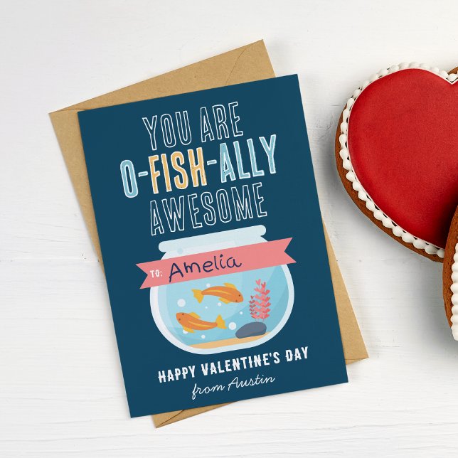 O-Fish-Ally Awesome Classroom Valentines Day Card (Creator Uploaded)