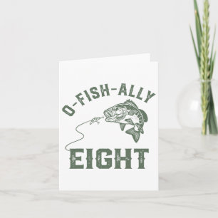 O-fish-ally Eight Birthday Decorations 8th Birthda Card
