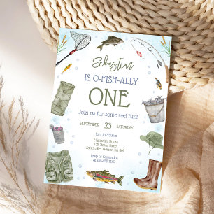 O-Fish-Ally Fishing Boy Birthday Invitation