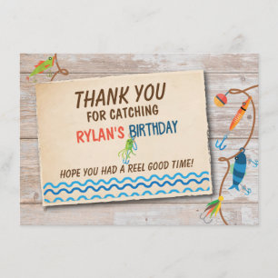 O-Fish-ally Fishing Boys Birthday Thank you card