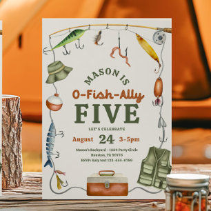 O-Fish-Ally Five Birthday Invitation