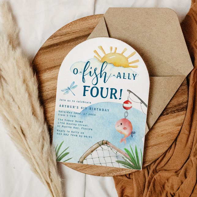 O Fish Ally Four! | 4th Birthday Party Invitation (Creator Uploaded)