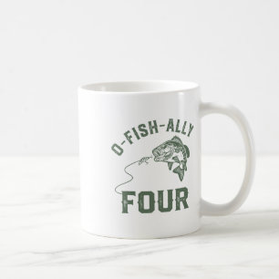 O-fish-ally Four Birthday Decorations 4th Birthday Coffee Mug
