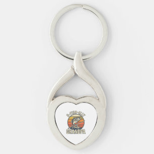 O-Fish-Ally Grandpa Fishing Vintage Shirt Design_1 Key Ring