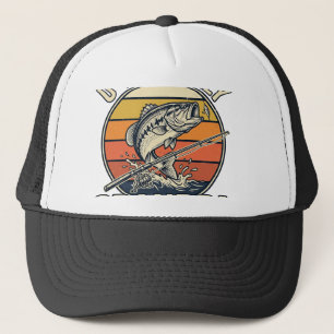 O-Fish-Ally Grandpa Fishing Vintage Shirt Design_1 Trucker Hat