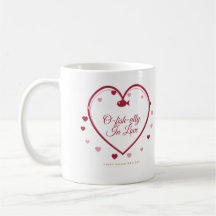 O-fish-ally In Love Valentine's Mug, Red Heart Des
