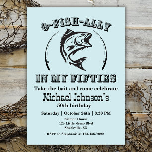 O-fish-ally In my Fifties 50th Birthday Party Invitation