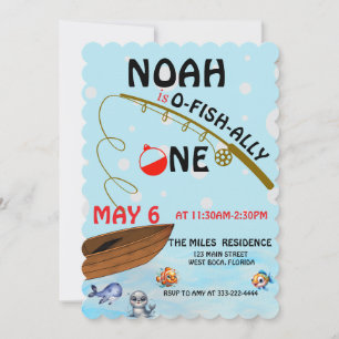 O-fish-Ally, Little Fisherman, One Birthday Save The Date
