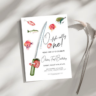 o fish ally one 1st birthday  invitation