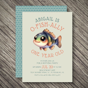 O-fish-ally One 1st or Any Age Birthday Invitation