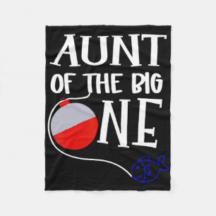 O-fish-ally One Aunt Of The Big One Birthday Boy F Fleece Blanket
