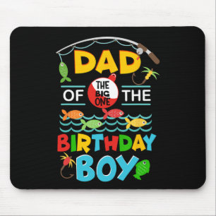 O Fish Ally One Birthday Outfit Dad Of The Birthda Mouse Pad