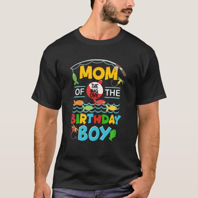 O Fish Ally One Birthday Outfit Mom Of The Birthda T-Shirt (Front)