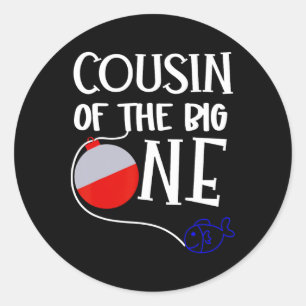 O-fish-ally One Cousin Of The Big One Birthday Boy Classic Round Sticker