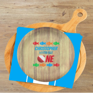 O-Fish-Ally One Fishing 1st Birthday Paper Plate