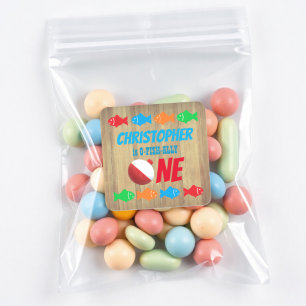 O-Fish-Ally One Fishing 1st Birthday Square Sticker