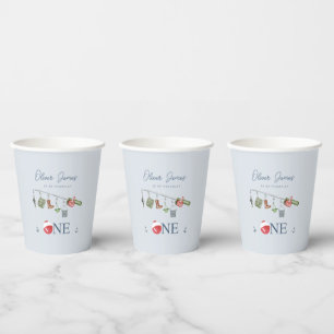O-fish-ally one fishing 1st boy birthday paper cups