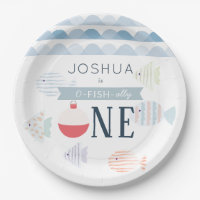 O-fish-ally One Fishing Boy White Birthday