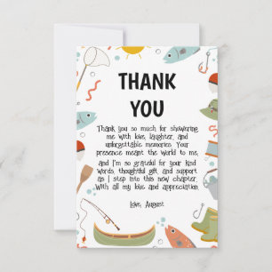 O-Fish-Ally One Fishing Kids 1st Birthday Thank You Card