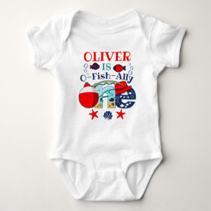 O-fish-ally One   I'M The Big ONE   First Birthday Baby Bodysuit