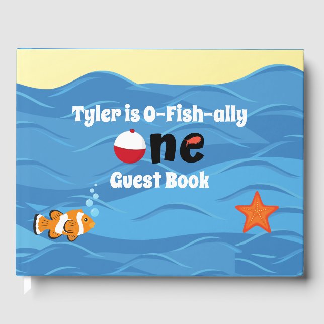 O-Fish-ally One Party Guest Book (Front)
