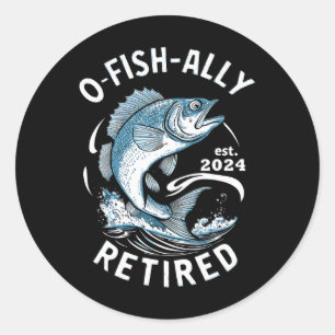 O-fish-ally Retired 2024 B Fishing Classic Round Sticker