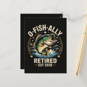 O-Fish-Ally Retired 2026 Fisherman Fishing Holiday Postcard