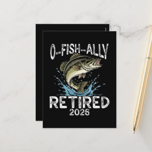 O-Fish-Ally Retired 2026 Humour Funny Holiday Postcard
