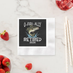 O-Fish-Ally Retired 2026 Humour Funny Napkin