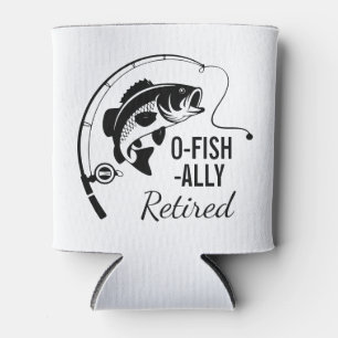 O-Fish-ally Retired Funny Fishing Retirement Can Cooler