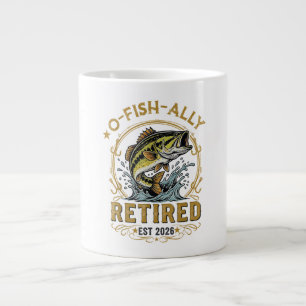 O Fish Ally Retired Since 2026 Fishing Retirement Large Coffee Mug