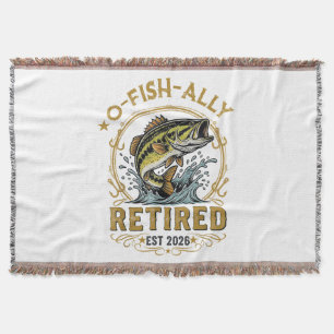O Fish Ally Retired Since 2026 Fishing Retirement Throw Blanket