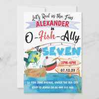 O-Fish-Ally Seven Fishing 7th Birthday Boy