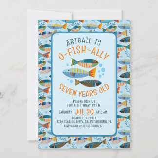 O-fish-ally Under the Sea Birthday Invitation