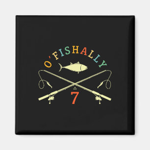 O-fishally 7 Years Old Fisherman 7th Birthday Fish Magnet