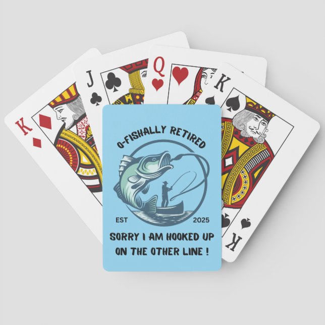 O-Fishally Retired Playing Cards, Retirement Gift Cards (Back)