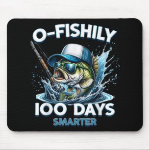 O-fishily 100 Days Smarter 100 Days Of School Fish Mouse Pad