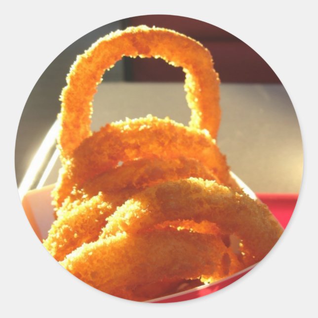 O For Onion Rings Classic Round Sticker (Front)