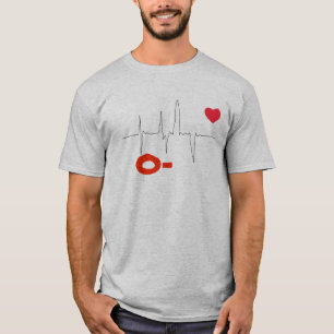 O- Funky Blood Type Heart Rate Top