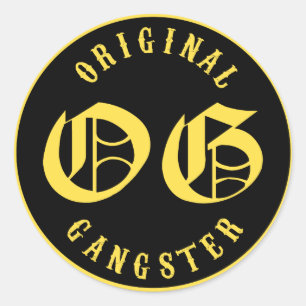 O.G. Original Gangster Classic Round Sticker